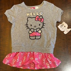 Sanrio Hello Kitty Short Sleeve Shirt Ruffle Hem